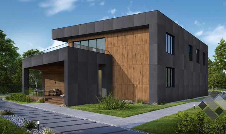 geo-Slim kőporcelán Slate Nero 120x60x0,5 cm és geo-Slim kőporcelán Oak Wood 120x19,5x0,5 cm