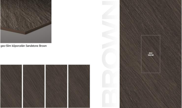geo-Slim kőporcelán Sandstone Brown