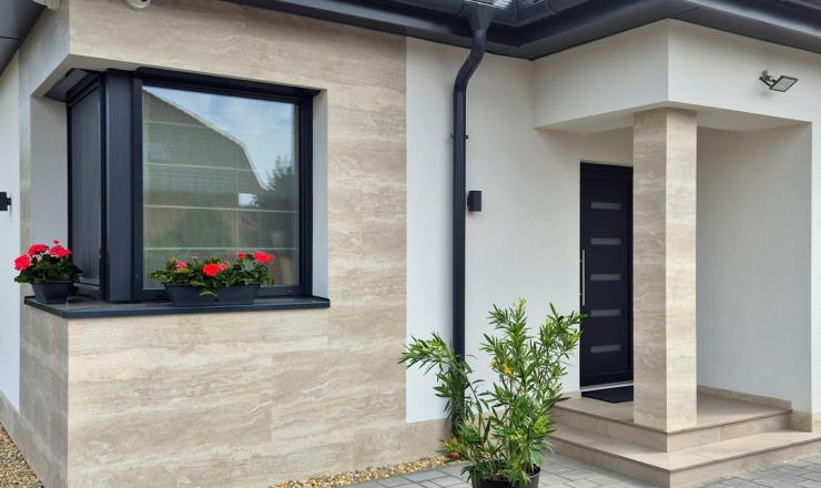 geo-Slim kőporcelán Travertin Light 120x60x0,5 cm