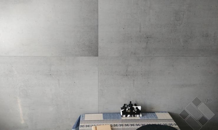 geo-Slim kőporcelán Concrete 120x60x0,5 cm