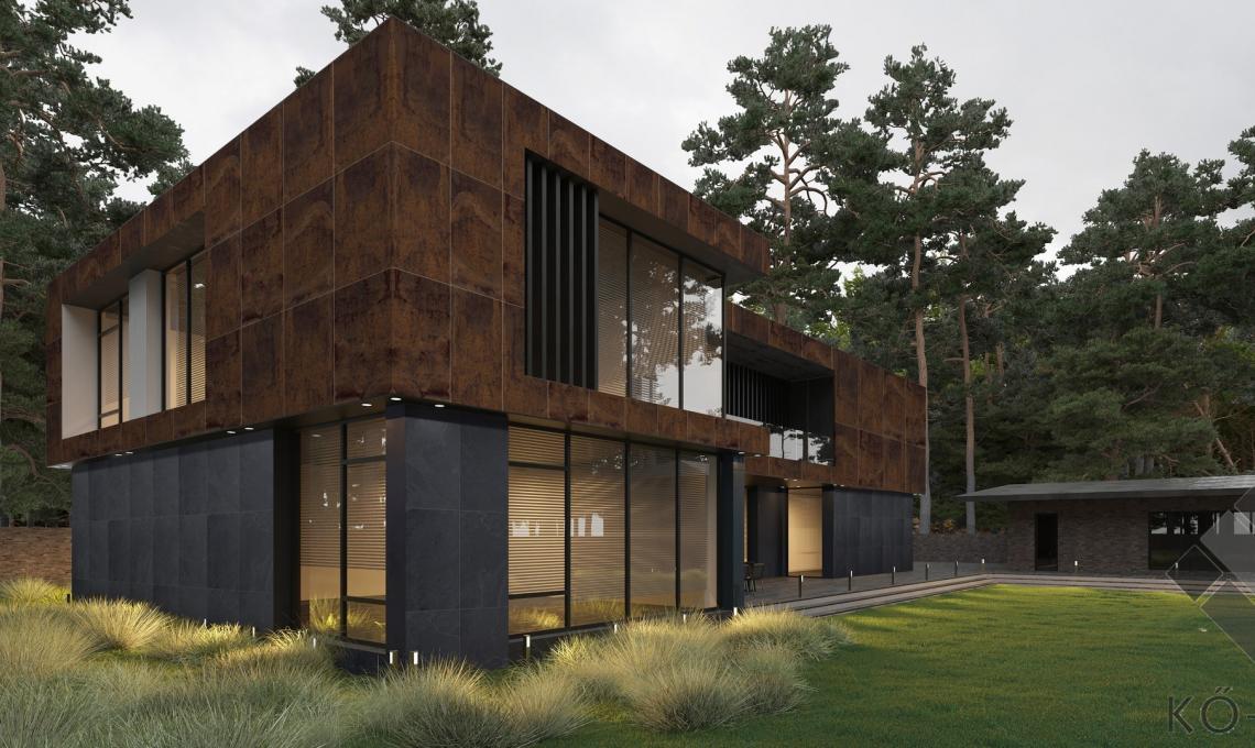 geo-Slim kőporcelán Rusty 120x60x0,5 cm és geo-Slim kőporcelán Slate Nero 120x60x0,5 cm