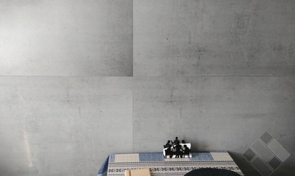 geo-Slim kőporcelán Concrete 120x60x0,5 cm